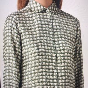 Max Mara Vampata Monogram Silk Shirt- Hard to find!